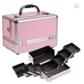 small fuchsia aluminum hairdressing tool make up case